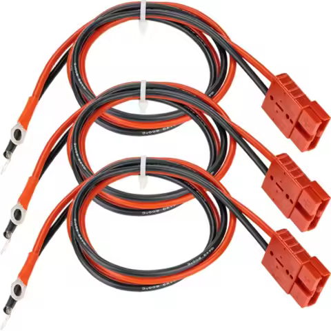 28cm Anderson Plugs 50A with Wire 12AWG M8 Post Jacket Forklift Battery Charging Cable Extension Cor