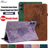 For Xiaomi Redmi Pad (2022) 10.61" VHU4254IN 5G Fashion 3D Embossed Butterfly Casing High Quality Tablet Protection Case Flip Wallet Leather Stand Cover