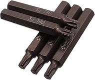 Rannb T40 Torx Screwdriver Bit Set 6 Point Star Bits 3" Length with Hex Shank Screw Driver Kit Tools