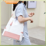 [joytownonline.sg] Student Backpack Zipper Fashion Anti-theft Travel Shoulder Bag Large Backpack