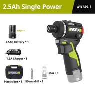 WORX WU139 2.5Ah Battery 3.0Ah Charger New versions 12V Lightweight Cordless Brushless Screwdriver 5