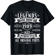 Men's cotton T-shirt Legends Born In 1989 37th Birthday 37 Years Old Bday Men T-Shirt