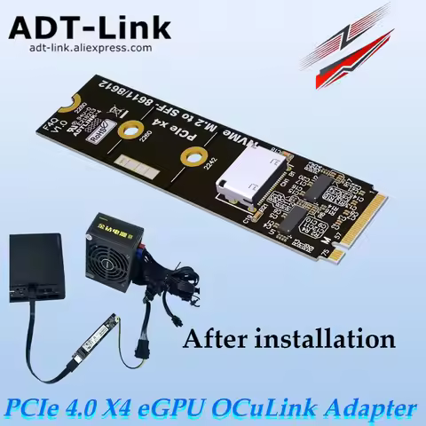 ADT-Link PCIe 4.0 X4 64Gbps eGPU Adapter OCuLink Laptop External Graphics Card GPU Dock Accessories 