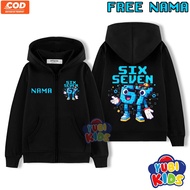💢kids' hoodie67 Steal A Brainrot Kids Zipper Jacket Free Name 67 Steal A Brainrot Kids Zipper Hoodie