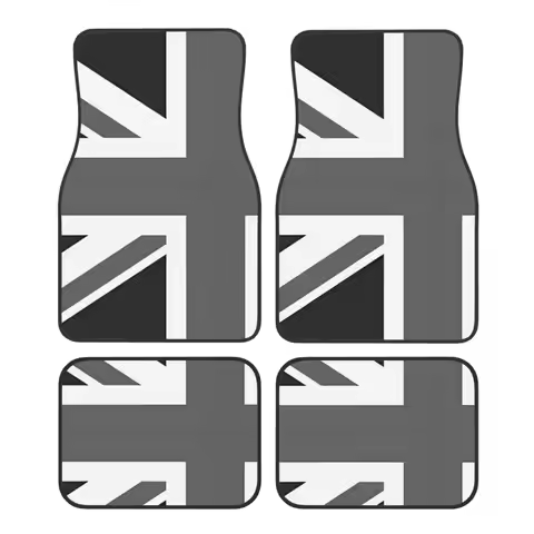 Custom Union Jack Car Floor Mats of 4 Pieces Front & Rear Set Flag of The UK for Mini Cooper Car Mat