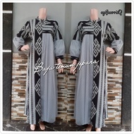 Gamis kondangan gamis tenun brokat tile dot gamis kekinian baju tenun jepara Gm1