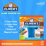 ELMERS EVERYDAY SLIME STARTER KIT - CLEAR GLUE GLITTER GLUE PENS & MAGICAL LIQUID ACTIVATOR SOLUTION