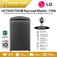 LG Top Load Washing Machine TV2517SV3B 17kg with Intelligent Fabric Care | AI Direct Drive™ | TurboD