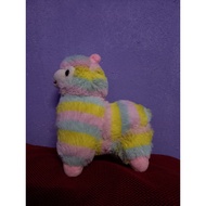Preloved Pastel Rainbow alpaca small plushie