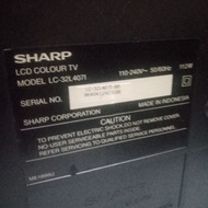 TV led SHARP 32 inch bekas hanya mainboard & psunya saja