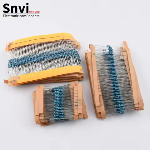 Snvi 600pcs/set 30/41 Kinds 1/4W Resistance 1% Metal Film Resistor Pack Assorted Kit 1K 10K 100K 220