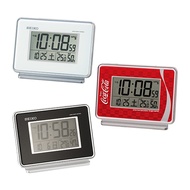SEIKO Alarm Clock Table Clock Radio Digital 2 Channel Calendar Temperature Humidity Display White SQ767W