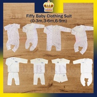 Original Fiffy Newborn Long Short Sleeve Suit Clothing Clothes Pyjamas Pajamas Baju Bayi Tidur