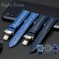 12MM 13MM 14MM 15MM 16MM 17MM 18MM 19MM 20MM 21MM 22MM 23MM 24MM Leather Watch Strap for Omega Seamaster IWC Longines Hamilton Rossini Citizen TISSOT Seiko Blue Sky Angel Fiyta Watch Band Strap Accessories Female