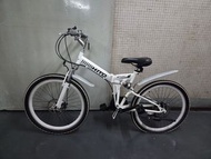 摺疊 可轉波 HITO 白色 外賣 送貨 單車 代步 單車 foldable 24"  24 吋