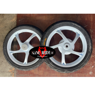 ล้อแม็ก พร้อมยาง MAX สำหรับ Yamaha mio เก่า fino เก่า nouvo เก่า ฟีโน่ มีโอ นูโว ตัวเก่า จำนวน 2 ล้