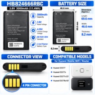 HB824666RBC BATERRY HUAWEI WIFI MIFI COMPATIBLE FOR HUAWEI E5577 E5577Bs-937 BATERRY 3000MAH