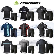 AT/🧨Summer Merida Bicycle Short-Sleeve Cycling Clothes Set Road Bike Quick-Drying Breathable Cycling Loop Racing Team Cl