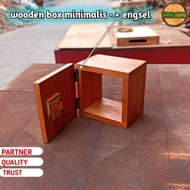 KAYU Multipurpose Wooden Box 20x20x20 cm Lock+Multipurpose Box Hinge