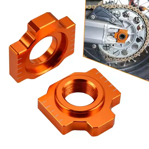 For 07-2012 KTM 990 LC8 Adventure Axle Blocks Chain Adjusters for KTM 990 SMT 10-13 990 Super Duke/R