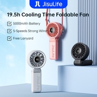 JisuLife Handheld Fan Life7 Portable Mini Fan 5000mAh Foldable USB Fans with 5 gears strong wind qui
