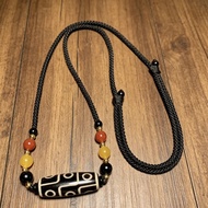 Necklace {} Black White Nine Eyes Dzi Beads Dzi Beads Dzi Beads Dzi Beads Agate necklace Men Women L