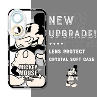 เคสโทรศัพท์ Hontinga สำหรับ OPPO A37F A37 A17 A17K A58 A78 A98 5G 4G Neo 9เคสใส Mickey Minnie Mouse เคสยางซิลิโคนนิ่มสำหรับเด็กผู้หญิง