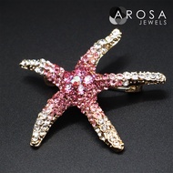 AROSA JEWELS Wildlife Series Starfish brooch pin kerongsang B7-01 (5.0cm x 5.0cm)