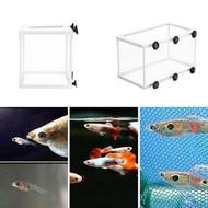 Aquarium Isolation Box Fish Hatchery Net Fish Breeding Accessory Box Care Suction Isolation J6a6