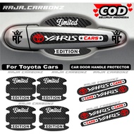 8pcs Toyota Yaris Car Door Handle Protector Sticker Carbon Handle Toyota Yaris