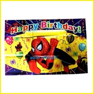 ✆ ✌ ◬ SPIDERMAN THEMED HAPPY BIRTHDAY PARTY BANNER TARPAULIN POSTER DECOR favor need supply decorat