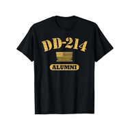 MenS Cotton Round Neck T-Shirt - Vintage DD-214 Alumni Army Graphic Tee, Funny Saying, Short Sleeve,