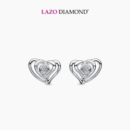LAZO DIAMOND Beating Hearts Diamond Stud Earrings in 9k White Gold