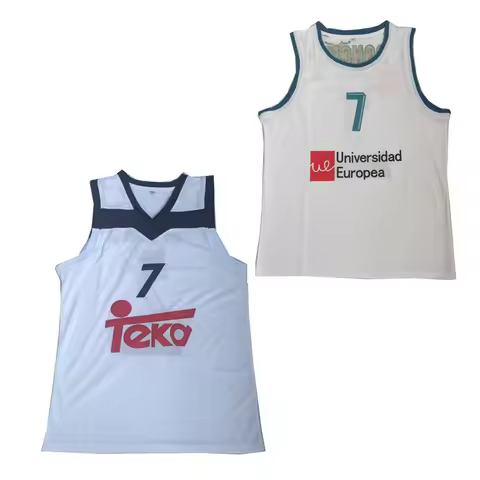 2024 Basketball jerseys TEKA 7 DONCIC Sewing embroidery Outdoor sportswear Hip hop culture WHITE big
