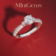 MiniGems แหวน เงินแท้ 92.5 เพชรสวิส(CZ) แหวนคู่ แหวนแต่งงาน แหวนผู้หญิง แหวนผู้ชาย 03831