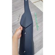 YAMAHA Muffler COVER SET~R15V3 (CARRIED BLACK - BLACK, SILVER CAPS)