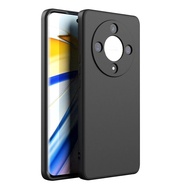 HONOR X9D HONOR X9C HONOR X9B 5G HONOR X9A 5G Classic Black TPU Soft Case Liquid Silicone Cover Casi