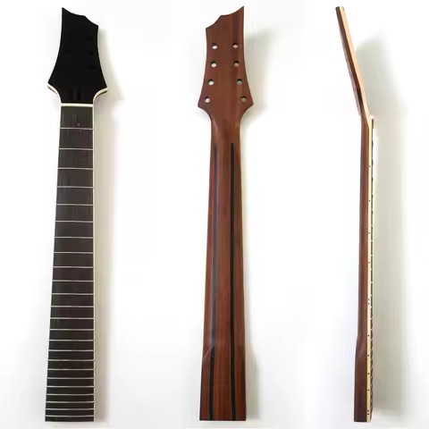 8 String Electric Guitar Neck – 25.5" Scale Matte Maple & Rosewood 24-Fret Neck with Dual Truss Rods