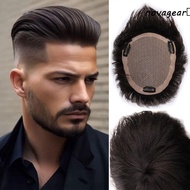 NOVAGEAR​ Male Natural Toupee, Hair Replacement Invisible Hairpiece Human Hair Toupee, Nightclub Bar
