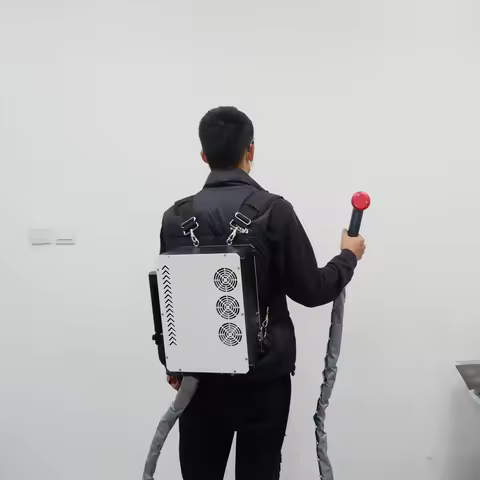 Portable Small Size Back Bag Type 100w Pulse Laser Cleaning Machine Rust/ Paint Remove Fiber Laser J