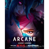 Arcane Season 2 Poster Arcane Series Wall Decor Jinx Vi Character Aesthetic Print LOL Game Canvas Pa