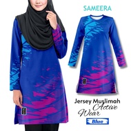 Active Wear Jersey Muslimah | Woman | Blue | XS-4XL |