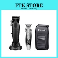 kemei combo VALUE SET 2296 /KEMEI SHAVER 1102/KEMEI 5027 TRIMMER /2024