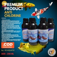 ANTI CHLORINE FOR AQUARIUM FISH POND NEUTRALIZES CHLORINE CHLORINE 250ML PREMIUM