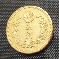 Factory Price Customized Japanese Gold Coins 5 Yuan Taisho 2 Years Gold-Plated Copy Commemorative Co