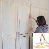 Gold Strip 50M Self Adhesive Waterproof Decoration Strip Mirror Stainless Steel Decorative Decorativ