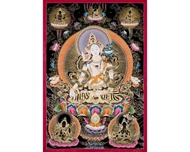 傳統手繪白度母唐卡畫