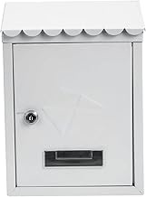 Home Mailbox Iron Drop Box Locking Wall Post Box Large Capacity Modern Parcel Box Country Style Suggestion Box for Outdoor
