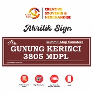 Creasov - Akrilik Sign Gunung Akrilik Sign Tulisan Happy Birthday Puncak Gunung Sticker 30 x10 cm