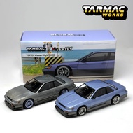 โมเดลรถโลหะผสม TW 1:64 Tarmac Works VERTEX Nissan Silvia S13 สีน้ำเงิน/เทา